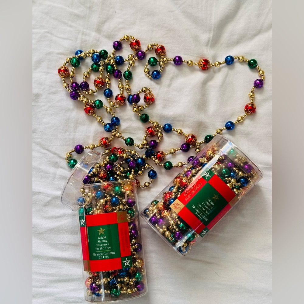 Christmas beaded garlands